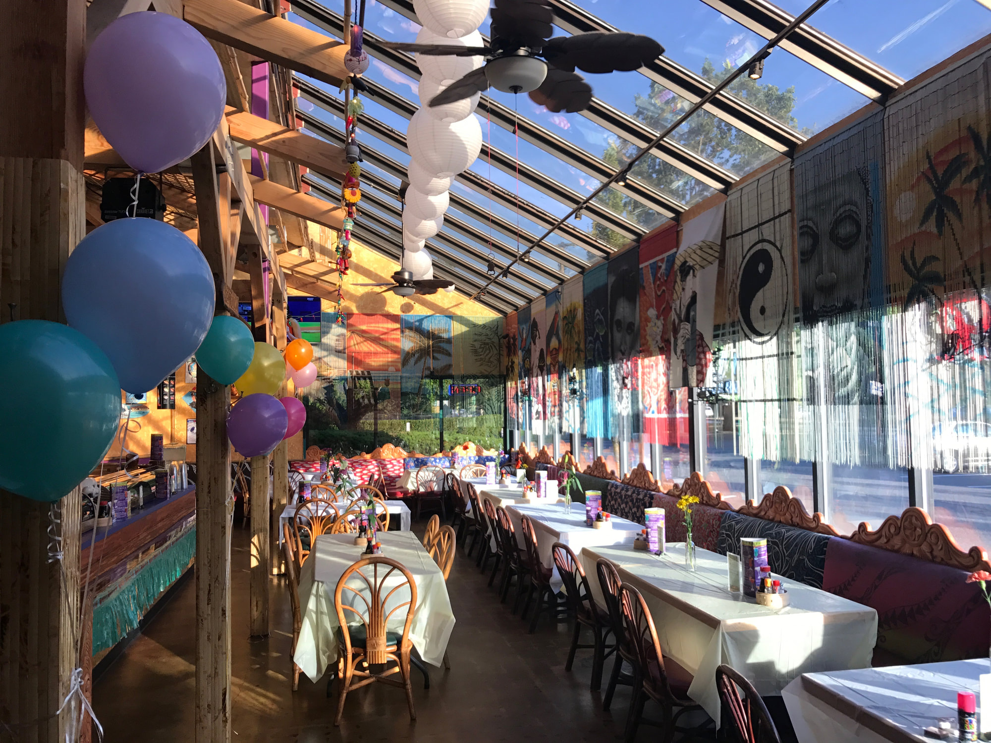 Ohana Belltown's dining room set up for a private event